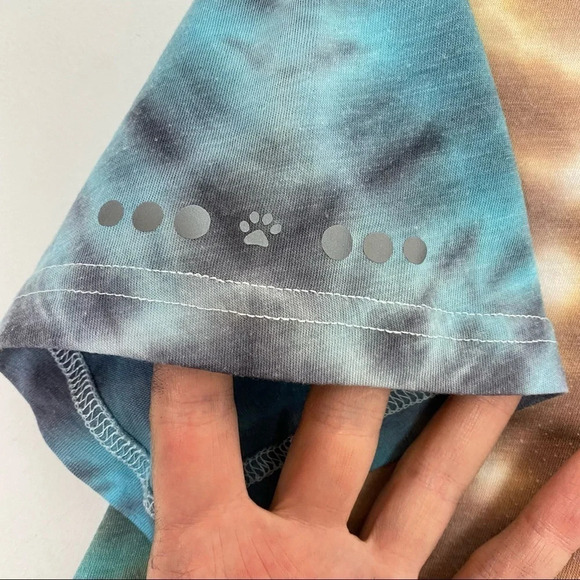 Handmade Fur Mama Tie Dye Tee Womens Small Medium Dog Mom Tshirt Reflective - Picture 7 of 15